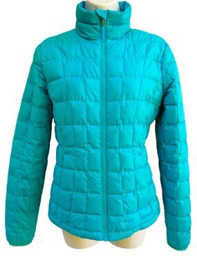 Marmot Down Puffy Sol Jacket Sea Breeze Quilted 600 Fill Zip Pockets Lightweigh
